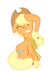 Size: 2202x3184 | Tagged: safe, artist:royalshine, applejack, earth pony, pony, g4, magical mystery cure, female, high res, mare, simple background, solo, swapped cutie marks, transparent background