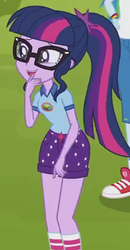 Size: 240x462 | Tagged: safe, screencap, sci-twi, twilight sparkle, equestria girls, g4, my little pony equestria girls: legend of everfree, camp everfree outfits, converse, cute, legs, ponytail, shoes, twiabetes