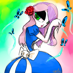 Size: 1700x1700 | Tagged: safe, artist:ayeletshemtov, sweetie belle, human, g4, alice: madness returns, humanized, parody