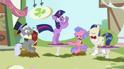 Size: 1280x720 | Tagged: safe, screencap, caesar, count caesar, horte cuisine, royal ribbon, savoir fare, twilight sparkle, pony, g4, magical mystery cure, cute