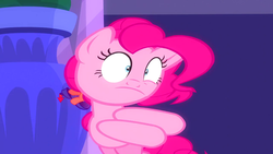 Size: 1280x720 | Tagged: safe, screencap, pinkie pie, rarity, pony, g4, the saddle row review, devil rarity