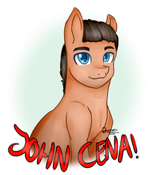 Size: 1024x1118 | Tagged: safe, artist:jazzerix, pony, crossover, john cena, ponified, solo, wrestling, wwe