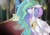 Size: 2844x2000 | Tagged: safe, artist:scr33chba7, princess celestia, g4, castle of the royal pony sisters, crepuscular rays, crying, female, floppy ears, high res, solo, throne room