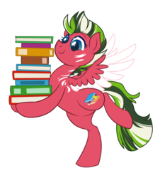 Size: 1024x1131 | Tagged: safe, artist:xnightmelody, oc, oc only, pegasus, pony, bipedal, book, solo