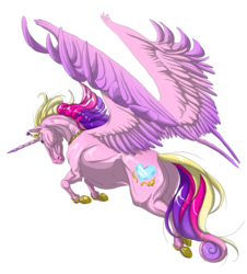 Size: 2982x3304 | Tagged: safe, artist:germandark, princess cadance, horse, g4, female, high res, hoers, jewelry, large wings, realistic, regalia, solo, spread wings