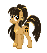 Size: 196x220 | Tagged: safe, artist:va1ly, oc, oc only, oc:cleotrotra, egyptian pony, pixel art, solo