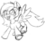 Size: 491x451 | Tagged: safe, artist:partypievt, oc, oc only, oc:windy spirit, pegasus, pony, collarbone, ear piercing, earring, female, flying, horseshoes, jewelry, looking up, monochrome, open mouth, piercing, sketch, smiling, solo, wip