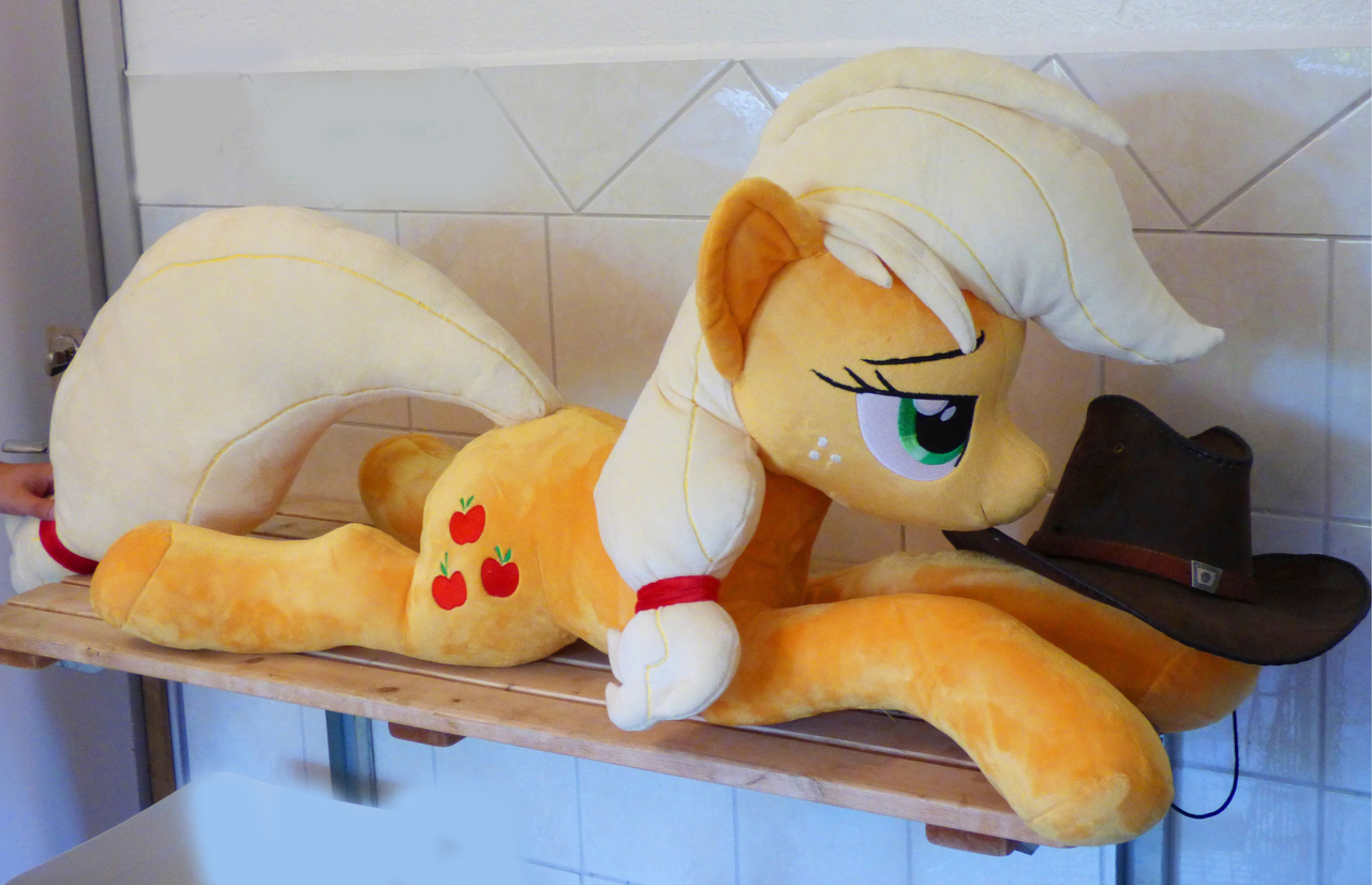 #1209589 - safe, artist:epicrainbowcrafts, applejack, irl, life size, photo...