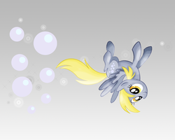 Size: 1280x1024 | Tagged: safe, artist:togekisspika35, derpy hooves, pegasus, pony, g4, bubble, female, mare, solo, wallpaper