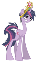 Size: 1216x2038 | Tagged: safe, artist:cuttycommando, twilight sparkle, pony, unicorn, g4, big crown thingy, element of magic, elements of harmony, female, jewelry, long neck, mare, regalia, simple background, solo, transparent background, unicorn twilight