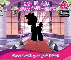 Size: 940x788 | Tagged: safe, gameloft, svengallop, earth pony, pony, g4, official, male, my little pony logo, silhouette, solo, stallion