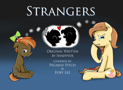 Size: 2200x1600 | Tagged: safe, artist:hellhounds04, button mash, oc, oc:cream heart, earth pony, pony, g4, colt, cover, cream heart and button mash:best mother and son, crying, female, foal, hat, male, mare, mother and son, propeller hat, voice actor reference