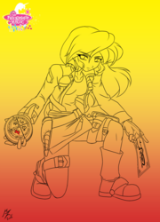 Size: 1024x1422 | Tagged: safe, artist:mauroz, sunset shimmer, human, g4, humanized, sketch