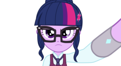 Size: 2700x1480 | Tagged: safe, artist:riariirii2, sci-twi, twilight sparkle, acadeca, equestria girls, g4, my little pony equestria girls: friendship games, clothes, crystal prep academy, crystal prep academy uniform, crystal prep shadowbolts, female, glasses, left handed, school uniform, selfie, simple background, solo, transparent background, vector