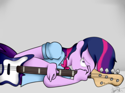 Size: 3849x2886 | Tagged: safe, artist:befishproductions, twilight sparkle, equestria girls, g4, guitar, high res, signature