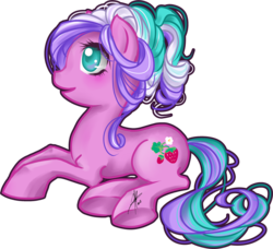 Size: 2502x2285 | Tagged: safe, artist:ladyamaltea, sweetberry, earth pony, pony, g3, g4, cute, female, g3 to g4, generation leap, mare, simple background, solo, transparent background