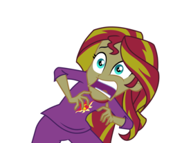 Size: 3366x2768 | Tagged: safe, artist:riariirii2, sunset shimmer, equestria girls, g4, my little pony equestria girls: rainbow rocks, clothes, female, high res, open mouth, pajamas, photoshop, reaction image, screaming, simple background, solo, sunset screamer, transparent background, vector