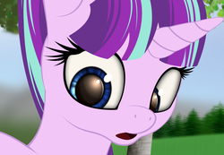 Size: 996x689 | Tagged: safe, artist:styroponyworks, starlight glimmer, g4, close-up, female, solo, tree, wip