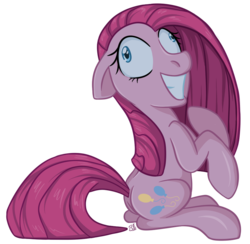 Size: 943x920 | Tagged: safe, artist:bloodorangepancakes, pinkie pie, g4, contemplating insanity, female, insanity, pinkamena diane pie, solo