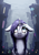 Size: 837x1200 | Tagged: safe, artist:28gooddays, rarity, g4, my little pony: friendship is magic, rarity takes manehattan, building, female, floppy ears, looking up, makeup, running makeup, solo, wet, wet mane, wet mane rarity