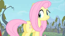 Size: 1100x618 | Tagged: safe, screencap, fluttershy, pony, bats!, g4, butt, female, flutterbutt, mare, plot