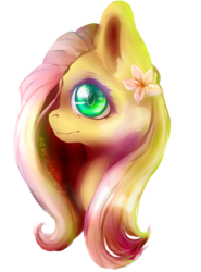 Size: 840x1133 | Tagged: safe, artist:glittypie, fluttershy, g4, female, looking at you, portrait, profile, simple background, solo, transparent background