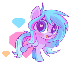 Size: 3049x2659 | Tagged: safe, artist:wicklesmack, oc, oc only, oc:diamond sparkle, chibi, heart eyes, high res, solo, underhoof, wingding eyes