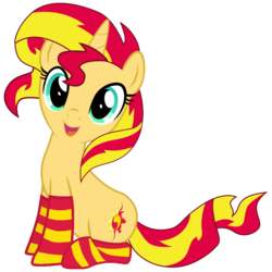 Size: 1024x1024 | Tagged: safe, artist:light262, artist:tabrony23, edit, sunset shimmer, pony, unicorn, g4, behold the power of socks, clothes, cute, female, shimmerbetes, show accurate, simple background, socks, sockset shimmer, solo, striped socks, transparent background