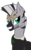 Size: 960x1536 | Tagged: safe, artist:thehuskylord, oc, oc only, zebra, ambiguous gender, armor, bust, clothes, gem, jewelry, portrait, quadrupedal, simple background, smiling, solo, stripes, transparent background