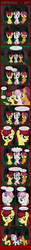 Size: 1024x8350 | Tagged: safe, artist:flufflelord, apple bloom, scootaloo, sweetie belle, comic:equestria royale, g4, comic, cutie mark crusaders, eyeroll, forest