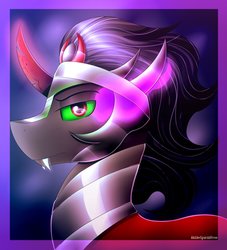 Size: 852x937 | Tagged: safe, artist:spirit-dude, king sombra, pony, unicorn, g4, looking at you, male, solo