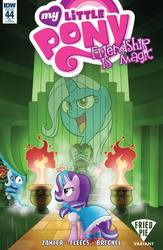 Size: 624x960 | Tagged: safe, idw, spike, starlight glimmer, trixie, pony, unicorn, g4, cover, dorothy gale, female, mare, oz the great and powerful, parody, the wizard of oz