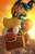 Size: 831x1280 | Tagged: safe, artist:sugaryviolet, sunburst, pony, unicorn, g4, crossover, discworld, rincewind, the luggage, wizzard