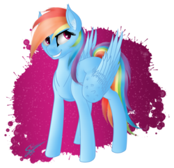 Size: 2620x2536 | Tagged: safe, artist:speed-chaser, rainbow dash, g4, ear fluff, female, high res, signature, simple background, solo, transparent background