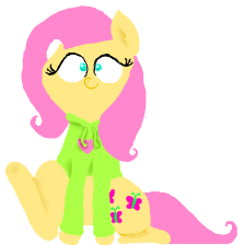 Size: 224x224 | Tagged: safe, artist:windows 95, fluttershy, g4, female, flockmod, picture for breezies, simple background, solo, transparent background