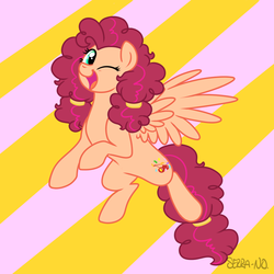 Size: 900x900 | Tagged: safe, artist:serra-no, oc, oc only, oc:cherry surprise, offspring, parent:cheese sandwich, parent:pinkie pie, parents:cheesepie, solo