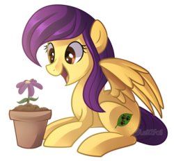 Size: 1764x1638 | Tagged: safe, artist:drawntildawn, oc, oc only, ladybug, flower, potted plant, solo