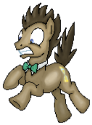 Size: 429x580 | Tagged: safe, artist:okamiarata, doctor whooves, time turner, earth pony, pony, g4, male, pixel art, simple background, solo, stallion, transparent background