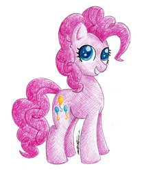 Size: 1024x1217 | Tagged: safe, artist:nokills-clan196, pinkie pie, g4, female, looking at you, smiling, solo, traditional art
