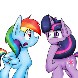 Size: 2500x2500 | Tagged: safe, artist:hurricanestarpegasus, rainbow dash, twilight sparkle, pony, g4, d:, female, high res, lesbian, mare, ship:twidash, shipping