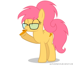 Size: 900x800 | Tagged: safe, artist:fezcake, artist:justisanimation, oc, oc only, oc:funkey, animated, cute, cutie mark, flash, kazoo, music notes, musical instrument, playing, simple background, solo, vector, white background