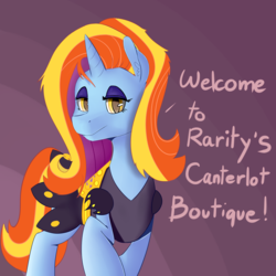 Size: 2000x2000 | Tagged: safe, artist:periodicbrony, sassy saddles, pony, unicorn, g4, dialogue, female, high res, mare, solo