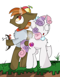 Size: 640x824 | Tagged: safe, artist:gallantserver, button mash, sweetie belle, g4, cutie mark, eyes closed, hat, minecraft, open mouth, propeller hat, simple background, the cmc's cutie marks, transparent background