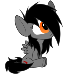 Size: 2780x2780 | Tagged: safe, artist:jason-voorhooves, oc, oc only, oc:jessica, oc:jessica voorhooves, pegasus, pony, chibi, digital art, female, high res, simple background, sitting, solo, transparent background, vector