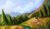 Size: 2000x1176 | Tagged: safe, artist:spacechickennerd, oc, oc only, oc:rosae, butterfly, hill, mountain, scenery, tree