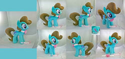 Size: 4786x2255 | Tagged: safe, artist:moggymawee, beauty brass, earth pony, pony, g4, female, irl, mare, photo, plushie, solo
