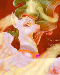 Size: 3293x4106 | Tagged: safe, artist:coconuthound, princess celestia, alicorn, pony, g4, female, jewelry, necklace, solo