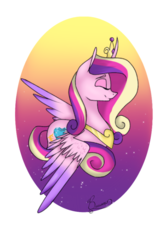 Size: 540x812 | Tagged: safe, artist:calla--lily, princess cadance, g4, eyes closed, female, solo