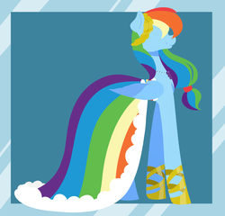 Size: 2400x2300 | Tagged: safe, artist:dashagame666, rainbow dash, g4, clothes, dress, female, gala dress, high res, lineless, solo