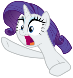 Size: 7000x7500 | Tagged: safe, artist:tardifice, rarity, g4, the saddle row review, absurd resolution, female, open mouth, photoshop, raised leg, simple background, solo, transparent background, vector